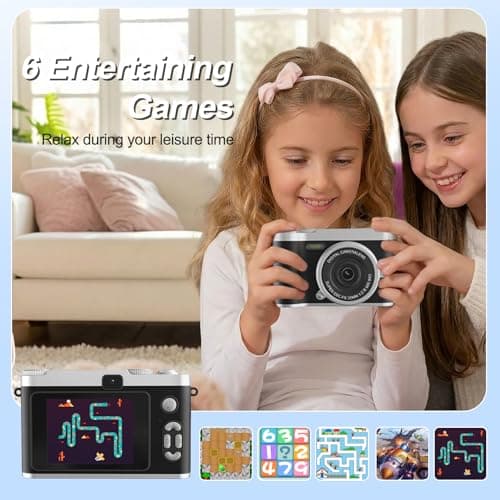 CITALEO Kids Camera, 48MP Digital Camera for Kids, Toy Camera 8X Zoom, Game - Thumbnail 5