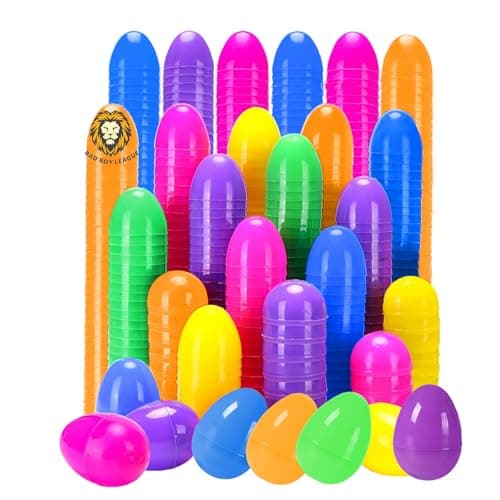 Bad boy league 50 PCS Plastic Easter Eggs Easter Hinged Colorful Eggs Toys Bulk Fillable for Easter Hunt Party Favor Basket Stuffers Filler Prize Supplies Decor - Image 1