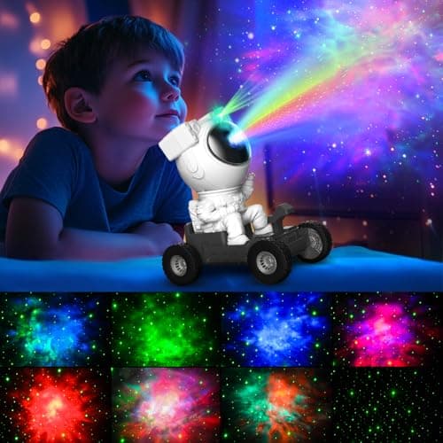 Astronaut Star Galaxy Projector Light 2.0 with Timer, 8 HD Nebula Effects,360° Adjustable Space Buddy Planetarium Projector Night Light for Bedroom - Image 1