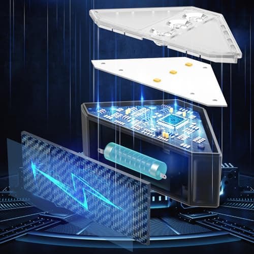 ROSHWEY Solar Step Lights for Outside Waterproof, 8 Pack Outdoor Deck Steps Lights, Triangle Solar Stair Light for Outside, Front Porch, Dock, Backyard, Path, Walkway, Patio Decor, Cool White - Thumbnail 3