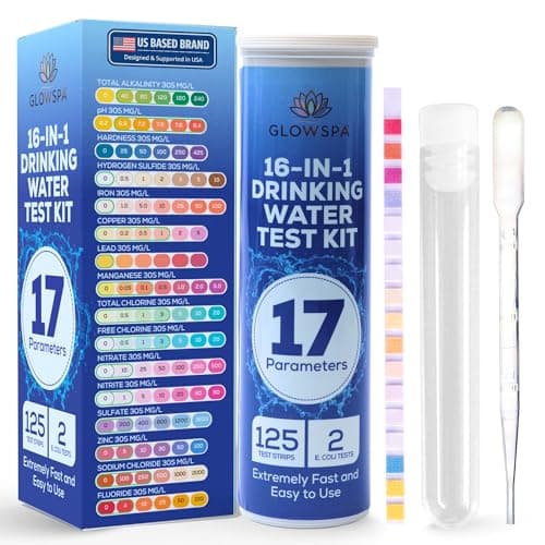 17-in-1 Drinking Water Test Kit -125 Parameters Tests Strips for Home, Tap and Well Water Quality Testing -Detects Hardness, Lead, Iron, pH, Copper, Fluoride & Chlorine-Easy Accurate Result - Image 1