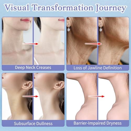 Anti-Aging Neck Firming Cream - Natural Face Moisturizer with Retinol Collagen Peptides & Hyaluronic Acid - Daily Moisturizer Face & Neck Cream - Firming Hydrating Facial Moisturizer Cream Day & Night - Thumbnail 3