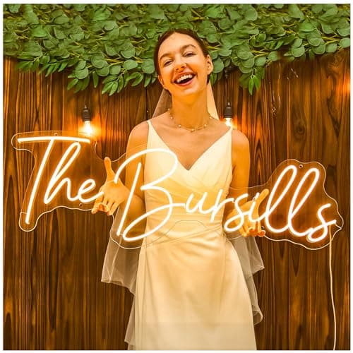 MEFFIAO Custom Neon Sign, Neon Sign Customizable for Wedding Sign, LED Neon Name Sign Personalized for Business Bar Salon Beauty Studio Light Up Sign - Image 1