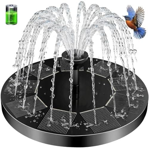 Solar Bird Bath Fountain Pump, 2026 Upgrade 2.5W Solar Fountain with 6 Nozzle, Standing Floating Powered Water Pump for Bird Bath, Garden, Pond, Pool, Outdoor - Image 1