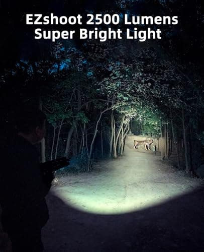 EZshoot 2500 Lumens Rifle Light Compatible with M-Rail, Rechargeable Ar Light with Magnetic Remote Pressure Switch, Rifle Flashlight with Strobe Mode for Home Defense and Hunting - Thumbnail 5