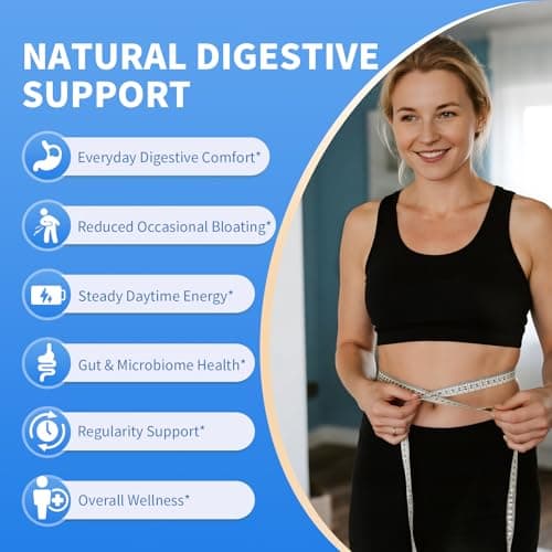 Gut Health Supplement w/Berberine,Garcinia Cambogia,Bitter Melon,Green Coffee, Probiotics, Prebiotics -Supports Digestion, Detox, Energy & Immune Health for Women & Men, 60 Vegan Capsules - Thumbnail 6