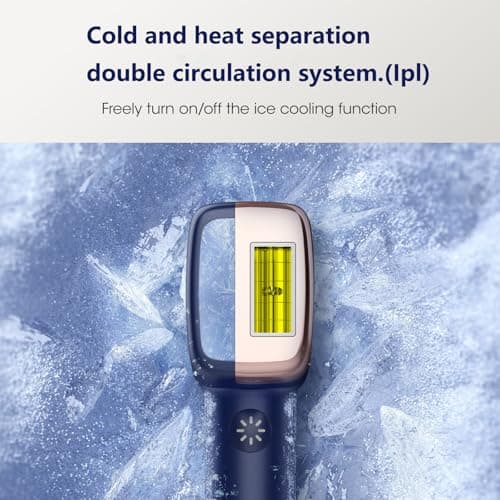 MLAY T14 Hair Removal Device, 0.5s/flash, 20J High Energy IPL Hair Removal Device with ice-Cooling System, 5 Energy Levels, Hair Removal Device Can Be Used All Over the Body +1*bikini HR + 1* Face HR - Thumbnail 3