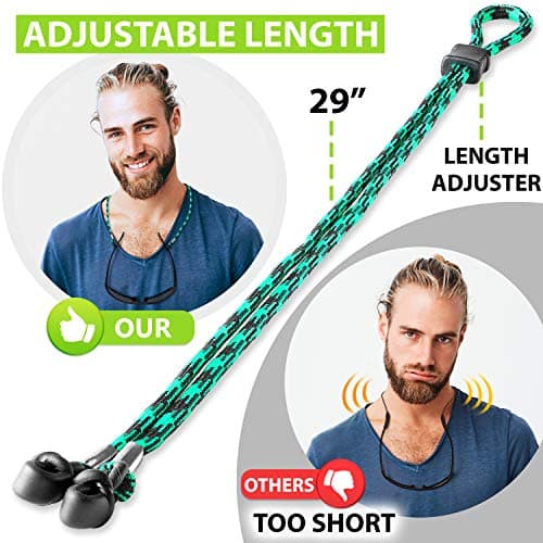 SIGONNA Eyeglasses String Holder Strap Cord - Eyeglass Chain for Men Women - Glasses Lanyard Holders Around Neck - Sports Eye Glass Straps Sunglass Retainer - Thumbnail 5