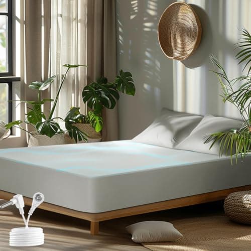 Grounding Fitted Sheet,6% Pure Silver Fiber Connected Earth Energy, Grounding Bed Sheet 18" Deep Pocket with Grounding Cord Enhances Energy, and Well-Being(78"x 80" White) - Image 1