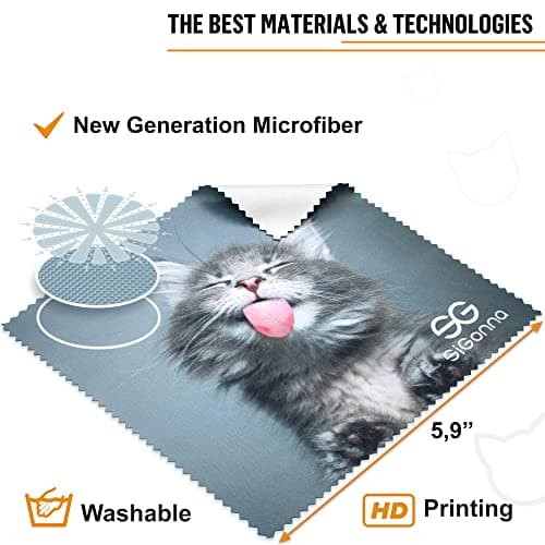 Microfiber Cleaning Cloth for Glasses - Eyeglass Cleaning Cloth - Lens Cleaning Cloth - Microfiber Glasses Cleaning Cloth for Phone, Screens, Camera Lens Cleaner - 6 pcs - Thumbnail 2