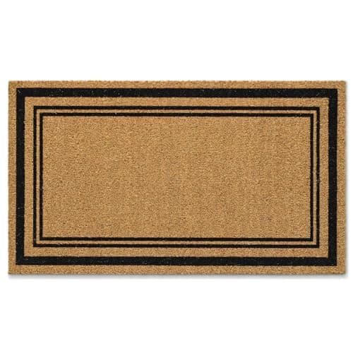 Kelarea Front Door Mat Natural Coco Coir Doormat with Heavy Duty Backing, 17" x 30" Minimalist Square Frame Non-Slip Welcome Mats for Indoor Outdoor Entrance Porch - Image 1