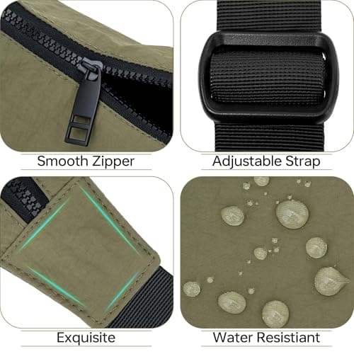 GEMIU Medium Crossbody Crescent Bag for Women Nylon Crossbody Hobo Bag with Adjustable Strap Army Green - Thumbnail 5