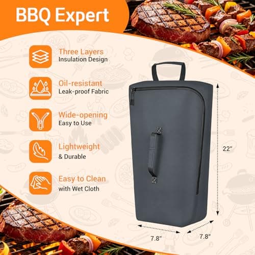 BBQ Blanket for Resting Meat, Insulated Meat Resting Bag for Brisket Pork Steak, Leak-Proof Meat Brisket Blanket for Moisture Retention Tender, Outdoor Barbecue Grilling Gift for Men, Husband, Father - Thumbnail 2
