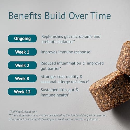 Dog Allergy Chews for Itchy Skin, Hot Spots, Paw Licking Relief & Itchy Ears – Quercetin, Turmeric, Probiotics & Colostrum – Made in USA – 60 Count - Thumbnail 3