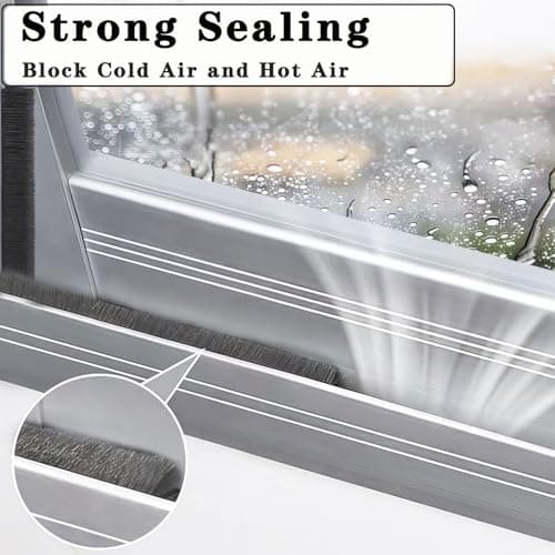 WEZKYLCG 40FT Weather Stripping Door Seal, Self-Adhesive Window Insulation for Winter, Door Frame Gap Filler Sealing Strip, Soundproofing, Dustproof (Gray, 0.35'' Wide X 0.2'' Thick) - Thumbnail 2