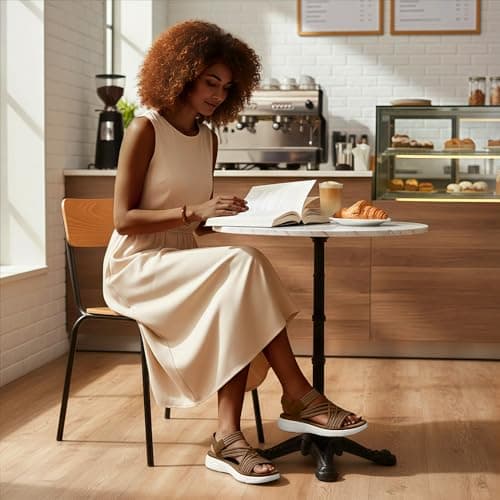 Vilanva Women's Comfortable Walking Sandals (Dark Brown Size 10) - Thumbnail 3