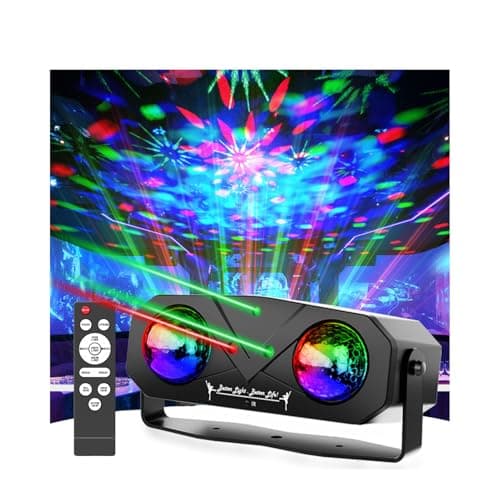 Disco Ball Light,Party Disco Dj Strobe Ocean Star Projector Dance Light Sound Activated with Remote Control Stage Rave for Parties Club Bar Birthday Wedding KTV Christmas Halloween Dancing Décor - Image 1
