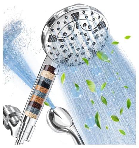 Filtered Shower Head with Handheld: High Pressure 10-Setting Showerhead for Hard Water, Detachable Extra Long 71" Hose, Filters Beads Reduces Chlorine for Dry Skin & Hair, Power Wash for Tub Tile Pets - Image 1