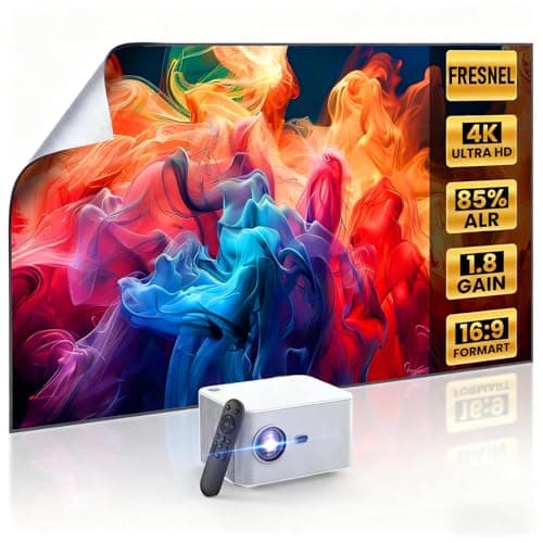 [Built-In App Smart Projector and Fresnel 85% ALR Screen] Daylight Screen 1.8dB Gain 100% sRGB Support 8K/4K 75", Home Theater Projector Auto Focus Dolby Audio WiFi 6 Bluetooth 5.4 Native 1080P - Image 1