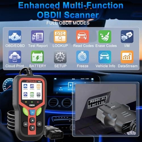 OBD2 Scanner Diagnostic Tool, Check Engine Lights and Clear Vehicle Trouble Code, Battery Start Test, Live Data, Cloud Printing, Freeze Frame, Car Scanner for All OBDII Vehicles Since 1996 - Thumbnail 2