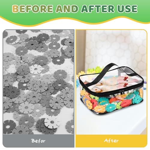 6 Packs Clear Toy Storage Bags, PVC Waterproof Toy Organizer with Zip Reusable Bags for Building Blocks, Board Game, Puzzles - Thumbnail 5