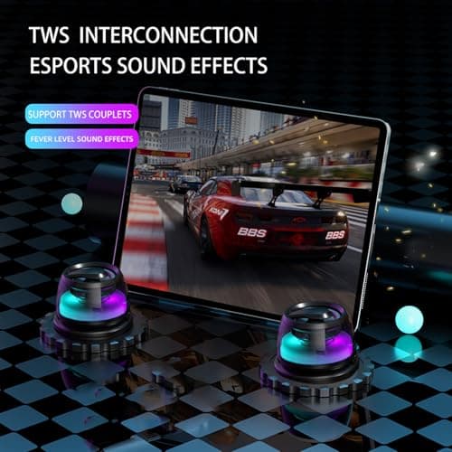 EGBULL Magnetic Multifunction Bluetooth Speaker with 3D Surround Sound, TWS Pairing, Portable Wireless, RGB Lighting, Strong Magnetic Base, Phone Stand, for Gaming, Office, Home and Outdoor Use - Thumbnail 5