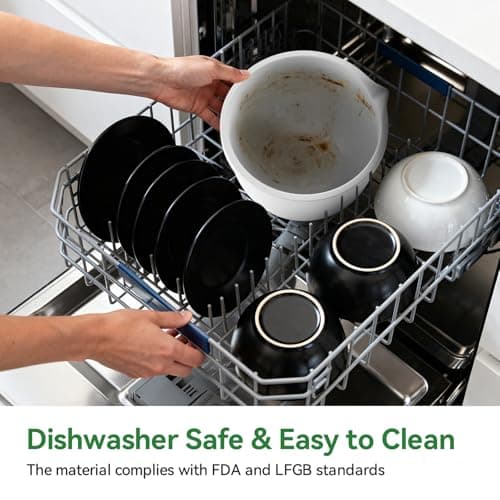 Silicone Liners for KitchenAid 5 Qt Tilt-Head Stand Mixer(Only), Odourless,Thicker, Cold/Heat-Resistant & Non-Stick, Easy Clean, Fits 5 Quart Mixing Bowl, Set of 3 with Lids - Thumbnail 6