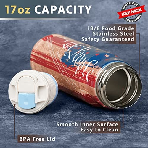 Funslive We the People American Flag, 250 Anniversary USA 17 oz Bullet Tumblers -Fishing Hunting Camping Mens Gifts Ideas - Gift for Dad Who Have Everything - Birthday Gifts for Men 2026 - Thumbnail 5