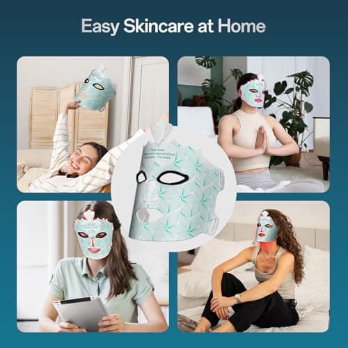 Red Light Mask for Face Women - 7 Colors Red Light Face Mask, Face Mask Skincare at Home, Cordless Device, Skin Care Mask Suitable for Women - Thumbnail 4