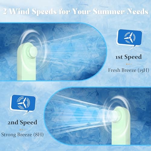 Portable Handheld Fan, 2 IN 1 Mini Hand Fan, Battery Operated [8-15 Working Hours], USB Rechargeable Personal Foldable Fan for Indoor, Small Pocket Fans Travel Essentials for Outdoor (Green) - Thumbnail 4