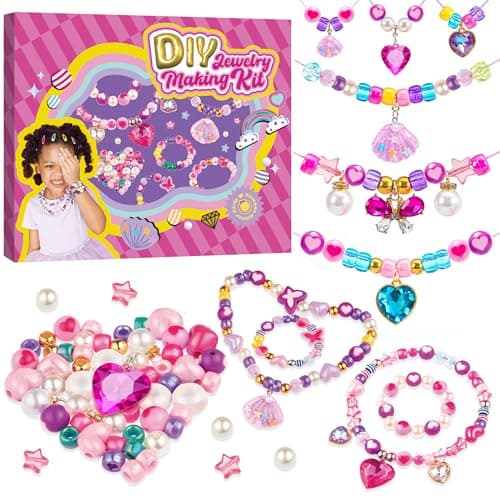 Tomons Charm Bracelet Making Kit for Kids,Jewelry Making Kit Gifts for Kids 6-12 Year, Birthday Gift,Girls Toys Ages 6,7,8,9,10 - Image 1
