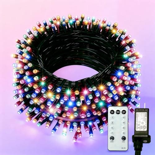 AHAWILL String Lights for Christmas Decor,50FT 150LED Classroom Lights, Waterproof Fairy Lights Indoor for Christmas Decor,Dimmable,8 Modes,Valentine's Day Home Decorations