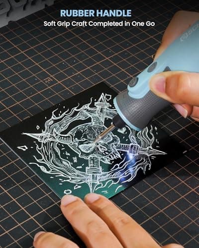 Schtumpa Rotary Tool Kit, Cordless Rotary Tool, 8V Rotary Tool with LED Lights, 5-Speed, 28000RPM, 2.0Ah Battery, 25 Accessories, for Carving, Engraving, Sanding, Polishing, Cutting and Pet Nails - Thumbnail 5