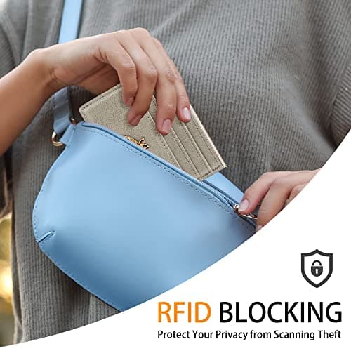 SEAVILIA Card Holder Keychain Wallet for Women with ID Window RFID Coin Purse Bee Gifts Slim Minimalist Small Wallet - Thumbnail 4