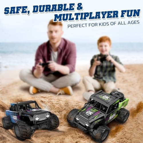 KB KAIBO Q191 1:16 Amphibious Remote Control Car - Waterproof All Terrain RC Monster Truck for Kids, 50+ Min Play with 2 Batteries, 2.4Ghz 4WD Off-Road Toy for Boys Girls 6-12+ (Gift Idea)-Green - Thumbnail 6