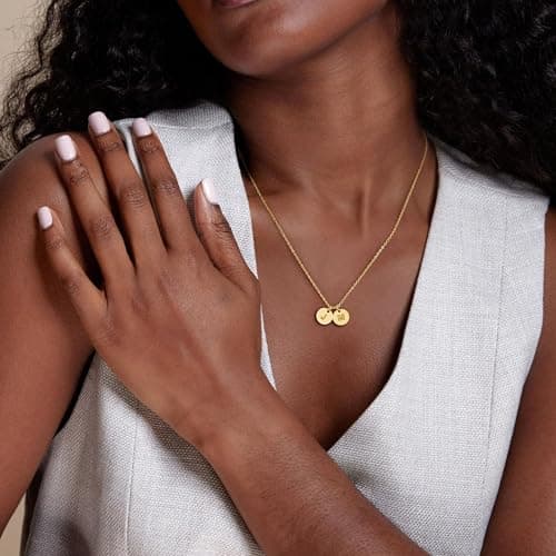 Turandoss Initial Necklaces for Girls Trendy, Dainty Layered 2 Letter C S Stack Initial 14K Gold Plated Necklace, Birthday Personalized Gifts for 5 6 7 8 9 10 Teen Girls Jewelry - Thumbnail 2