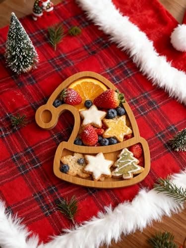 AYWVRBST Cheese Board, Fruit Candy Plate, Fruit Plate, Cutting Board (Tree) (Hat) - Thumbnail 6