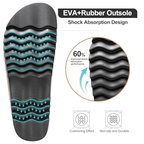 Brelzo Calvior Suede Clogs for Women Leather Mules Slip-on Sandals Men's Potato Shoes with Arch Support Army Green - Thumbnail 4