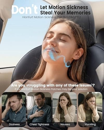 Hionfurt HMSDR2 48ct Motion Sickness Patches with Plant Essence – Lavender – Sea Sickness Patches for Cruise, Car, Airplane – Non-Drowsy, 72H Lasting - Thumbnail 6