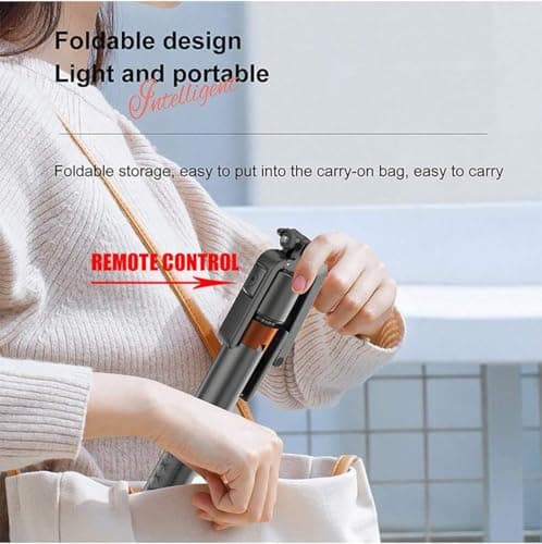 Auto Face Tracking Phone Holder, 360° Rotation Phone Tripod with Wireless Remote and Phone Holder, Selfie Stick Tripod for iPhone、Android Phone, Applied to YouTube, Vlog/TIK Tok - Thumbnail 5