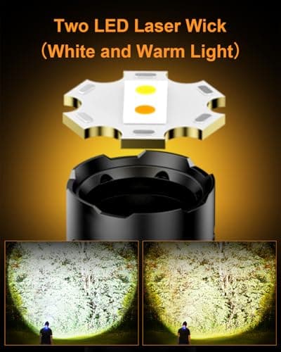 SKYFIRE Rechargeable Headlamp Motion Sensor, LED Super Bright Head lamp with 7500mAh Battery, Zoomable Adjustable Head Light for Cycling Camping Hiking - Dual Light Sources Yellow & White Light - Thumbnail 2