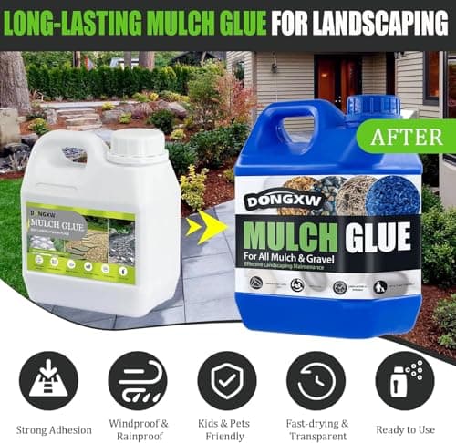 Mulch Glue for Landscaping, 64oz Concentrated Rock Glue, Weather-Resistant Gravel Binder & Stabilizer, Non-Toxic Pet-Safe Adhesive for Pea Gravel, Stones & Pebbles, Outdoor Garden Paths & Walkways - Thumbnail 2