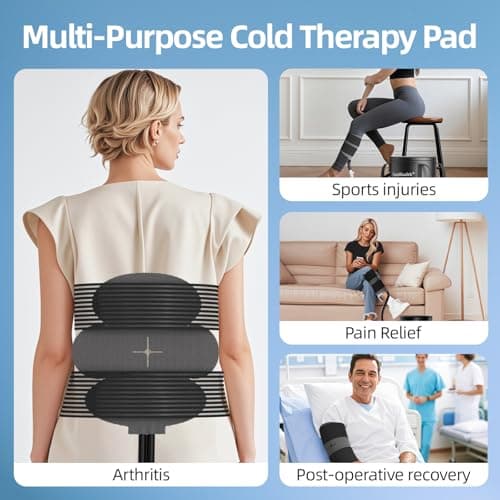 Cold Therapy Machine, Portable Ice Machine for Knee After Surgery, Programmable Knee Replacement Recovery System for Post Surgery Recovery Sports Injuries Reduce Swelling (Black) - Thumbnail 5