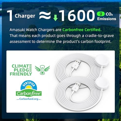 Amasuki 2Pack Upgraded for Apple Watch Charger USB Magnetic Wireless Fast iWatch Charger Portable Compatible with iWatch Ultra/Series 11/10/9/8/7/6/SE/SE2/5/4/3/2/1-[3.3FT] - Thumbnail 3