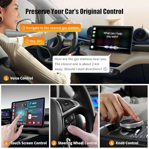KEROLFFU 2in1 Wireless Carplay Adapter for iPhone Android,Plug n Play Easy Setup Automatic Reconnect,Convert Wired to Wireless Bluetooth Carplay Adapter Dongle (USB A/C) 02w - Thumbnail 5