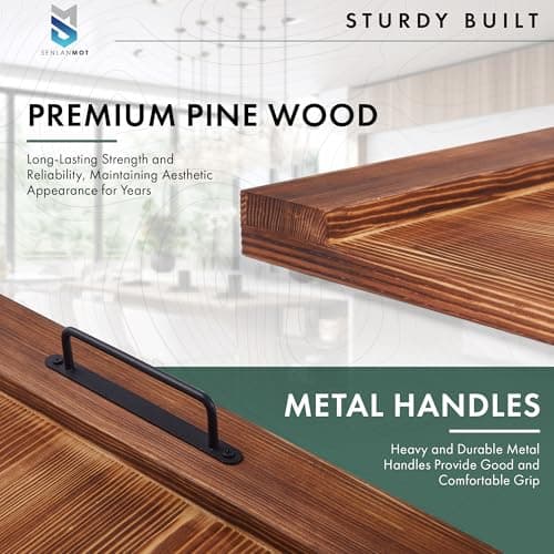 Stove Top Cover for Electric & Gas Stoves – Large Wooden Noodle Board & Cutting Board with Handles – Multi-Functional Decorative Tray for Kitchen Home Accessories 30.3"x21.7" - Thumbnail 6