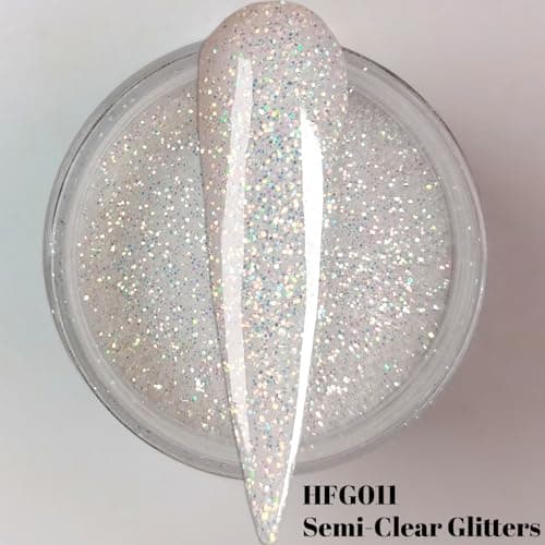 Glow in The Dark Glitter Nail Acrylic Powder 6 Colors Set for Pink White French Nail Art Design - Thumbnail 4