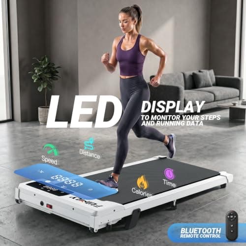 ANCHEER Walking Pad with Incline, 3.0HP Under Desk Treadmill for Home Office, 300 lbs Capacity Portable Mini Treadmill with Remote Control, Quiet Running Jogging Machine for Small Spaces - Thumbnail 5