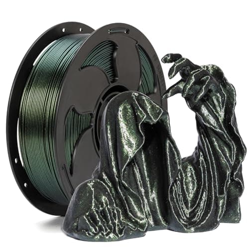 Chameleon Opal Gold Green 1.75mm PLA Filament with Glitter Sparkle, Metallic Color Change PLA Filament 1kg (2.2lbs) Spool Perfectly Hide The Layer Line - Image 1