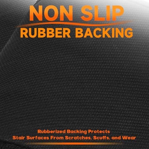 Stair Treads with Non-Slip Rubber Backing, Stair Treads for Wooden Steps, Indoor Stair Carpet Runners, Stair Rugs and Mats for Kids and Dogs, Gray, 8" x 30", 10 Pieces - Thumbnail 3